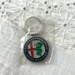 Alfa Romeo Logo Keychain - Silver, Red, Blue & Green